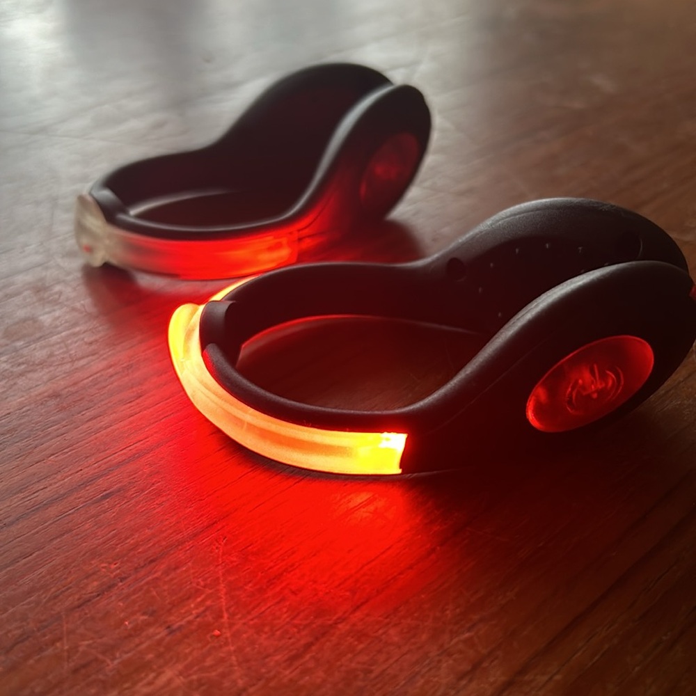 Running sneaker safety lights